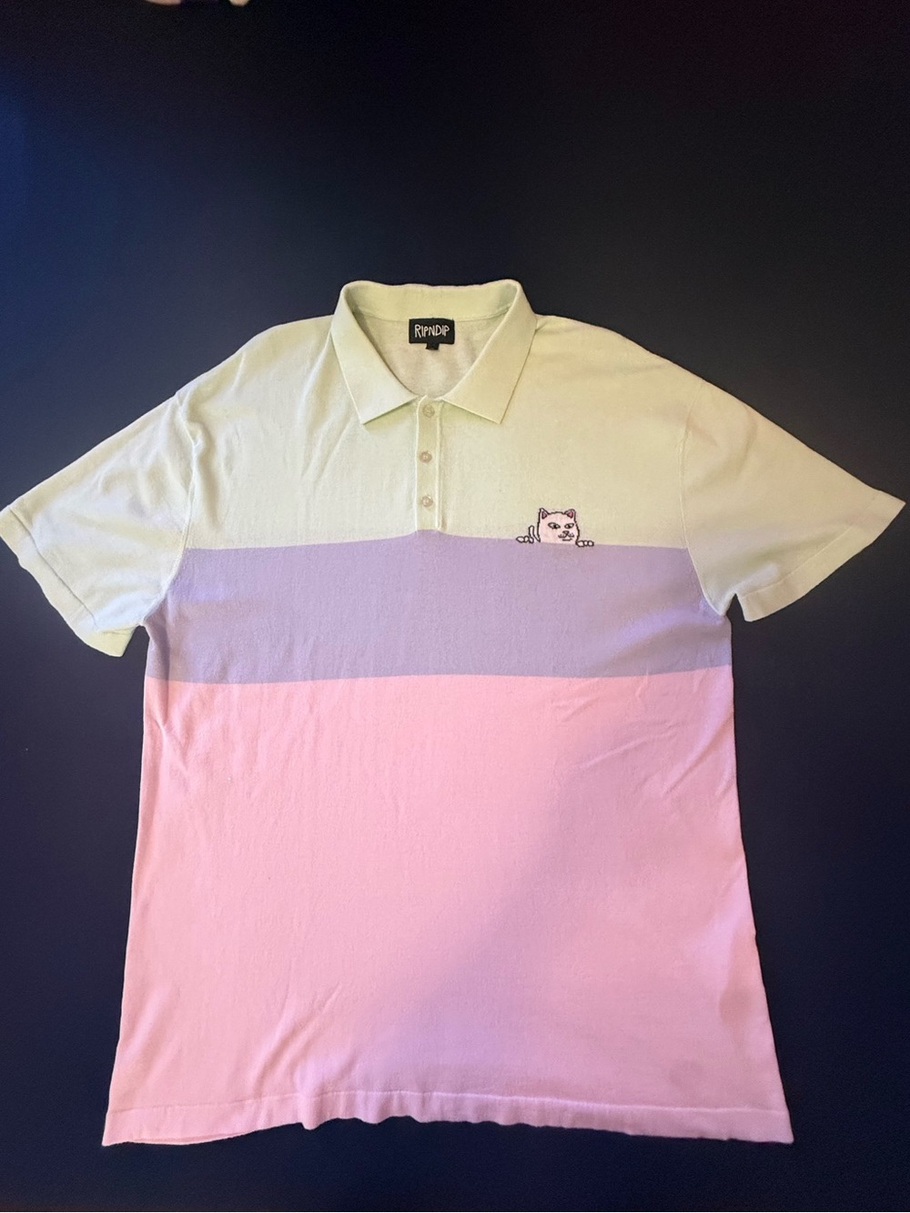 Ripndip Pastel Block Polo in Mint, Lavender & Pink